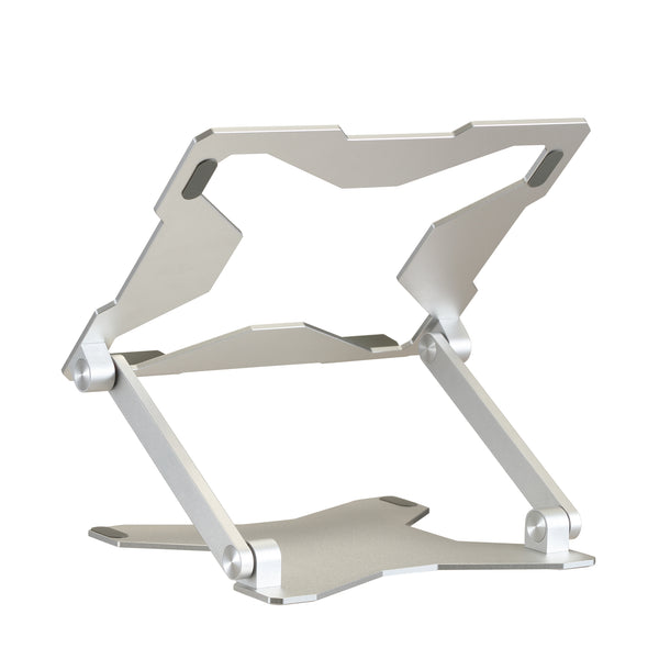 Laptop Stand | Portable Multi-Level Height and Angle Adjustable Laptop Riser | Silver & Black
