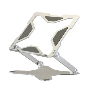 Laptop Stand | Portable Multi-Level Height and Angle Adjustable Laptop Riser | Silver & Black