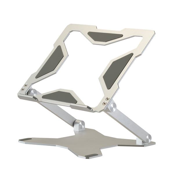 Laptop Stand | Portable Multi-Level Height and Angle Adjustable Laptop Riser | Silver & Black