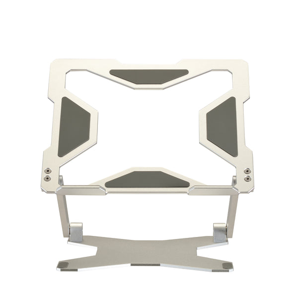 Laptop Stand | Portable Multi-Level Height and Angle Adjustable Laptop Riser | Silver & Black