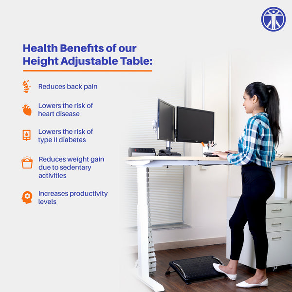 Single Motor | Height-Adjustable Standing Desk Frame (2 Stage) | SM3 Series