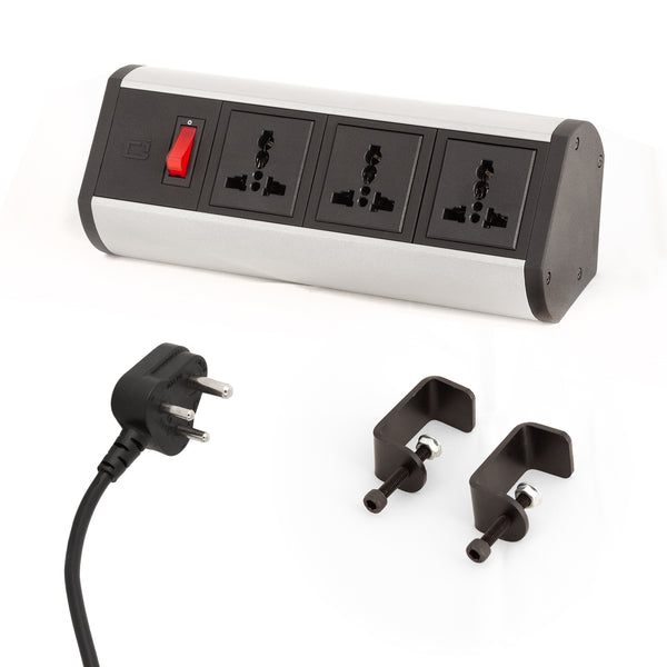 Desk Clamp Power Console | 3 Sockets